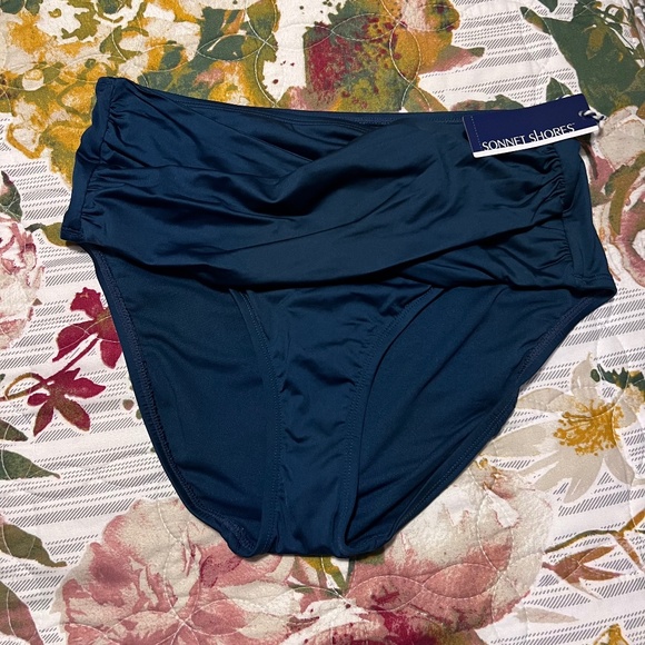 MICHAEL Michael Kors Blouson High Neck Tankini Top - Palm Mix. - Picture 6 of 8